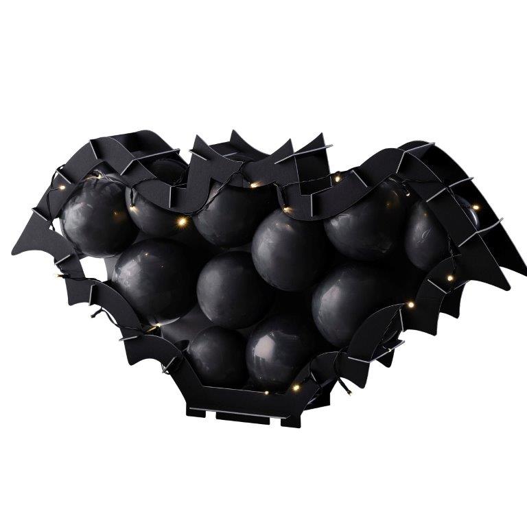 Marco de globo de murciélago negro