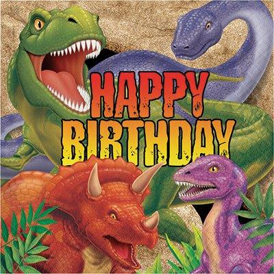 Servilletas Dinosaurios "Happy Birthday" Creative Converting