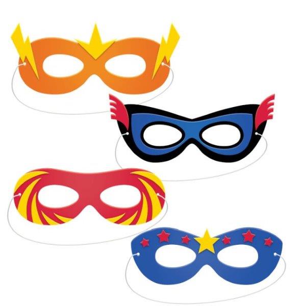 4 Máscaras Super-Heróis Creative Converting
