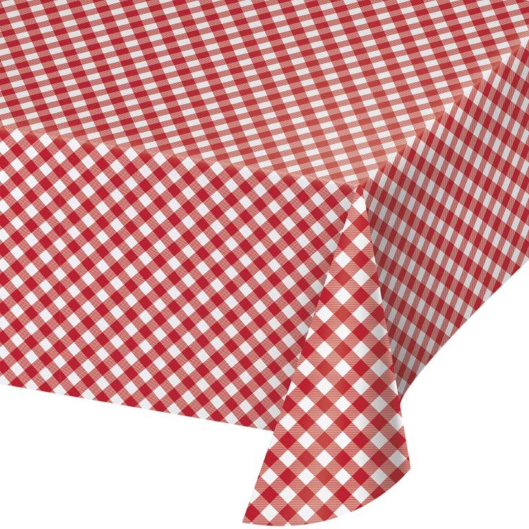 Mantel de papel de picnic a Ajeddrez rojos