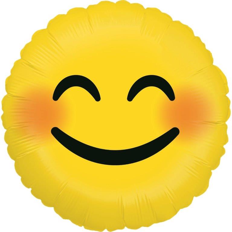 Globo de foil con emoji sonriente de 18