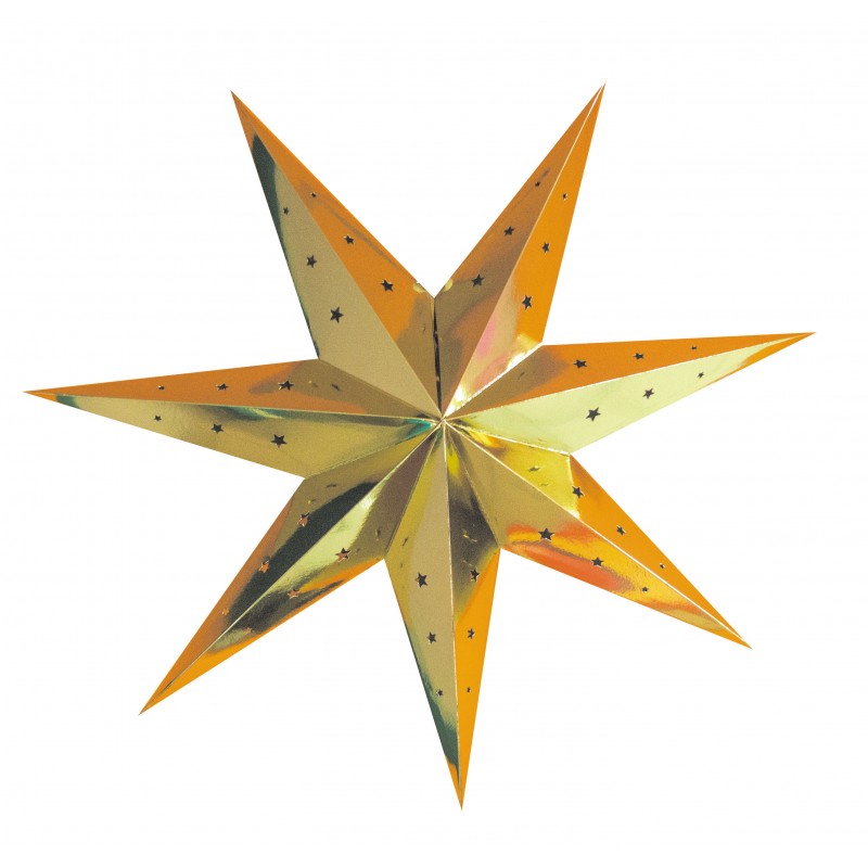 Estrella Decorativa Dorada 70cm