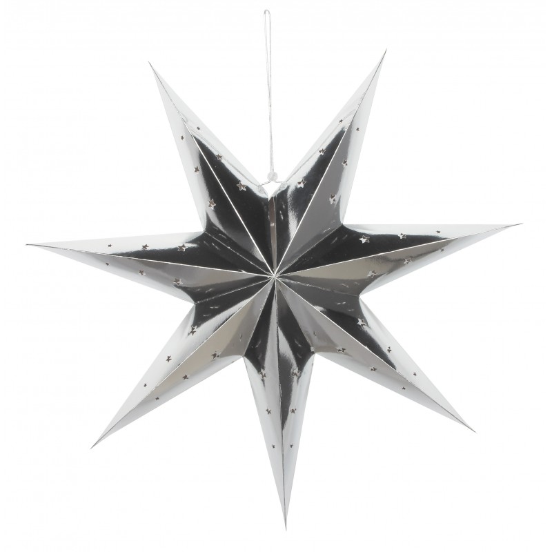 Estrella Decorativa Plata 70cm