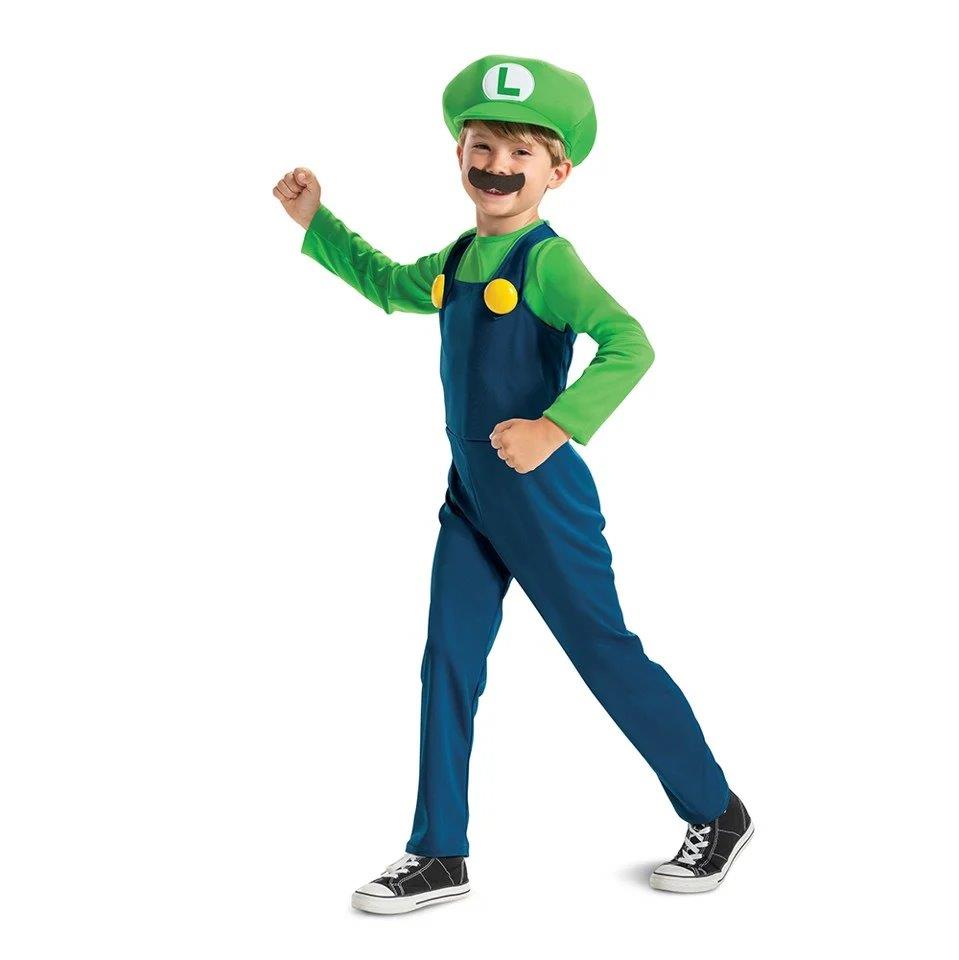 Fato Super Mario Luigi - 4-6 Anos