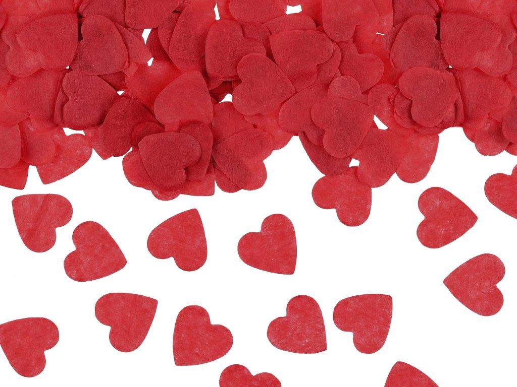 Confeti de Papel Corazón 15g - Rojo