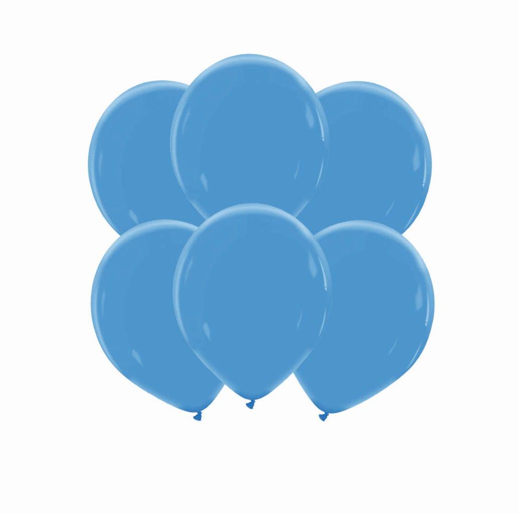 6 Balões 32cm Natural - Azul Cobalto