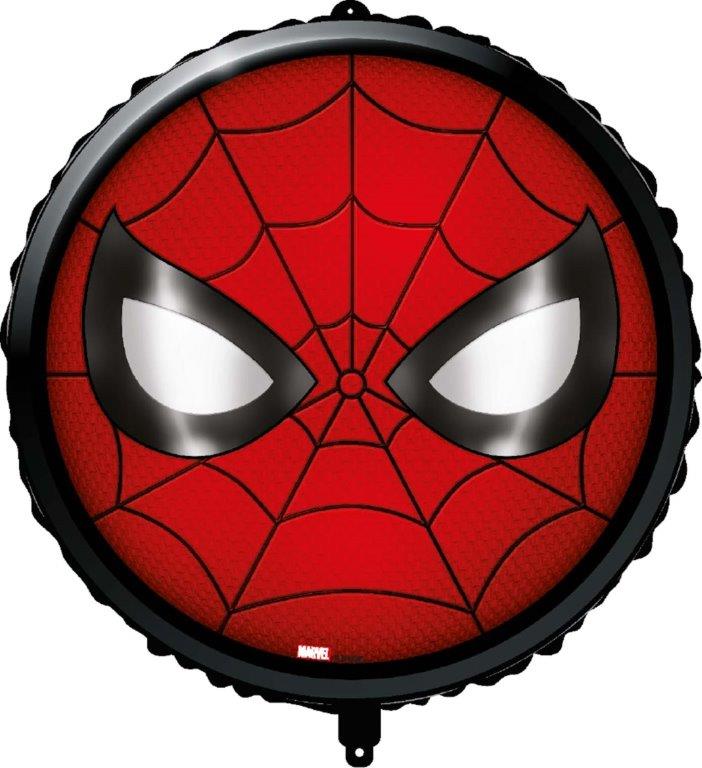 Globo de foil con cara de Spiderman de 18