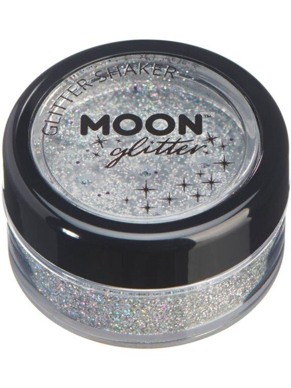 Tarro de polvo con purpurina holográfica - Plata Moon