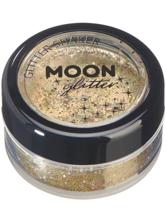 Boião Glitter em Pó Holográfico - Ouro Moon