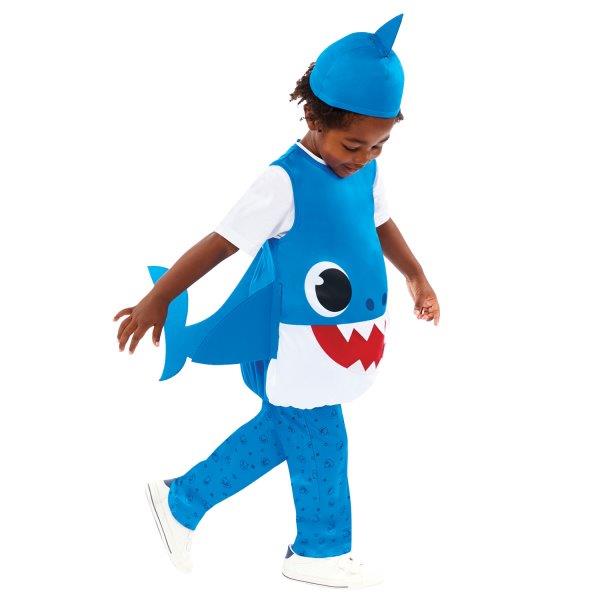 Disfraz de Carnaval de Tiburón Bebé Azul - 3-4 años