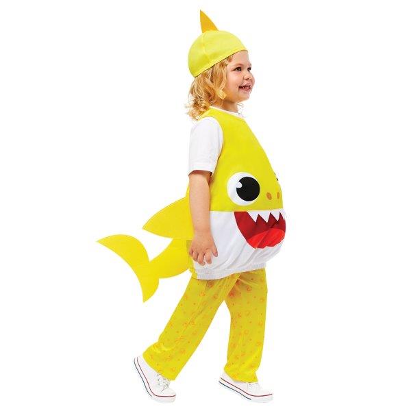 Disfraz de Carnaval de Tiburón Bebé Amarillo - 3-4 años