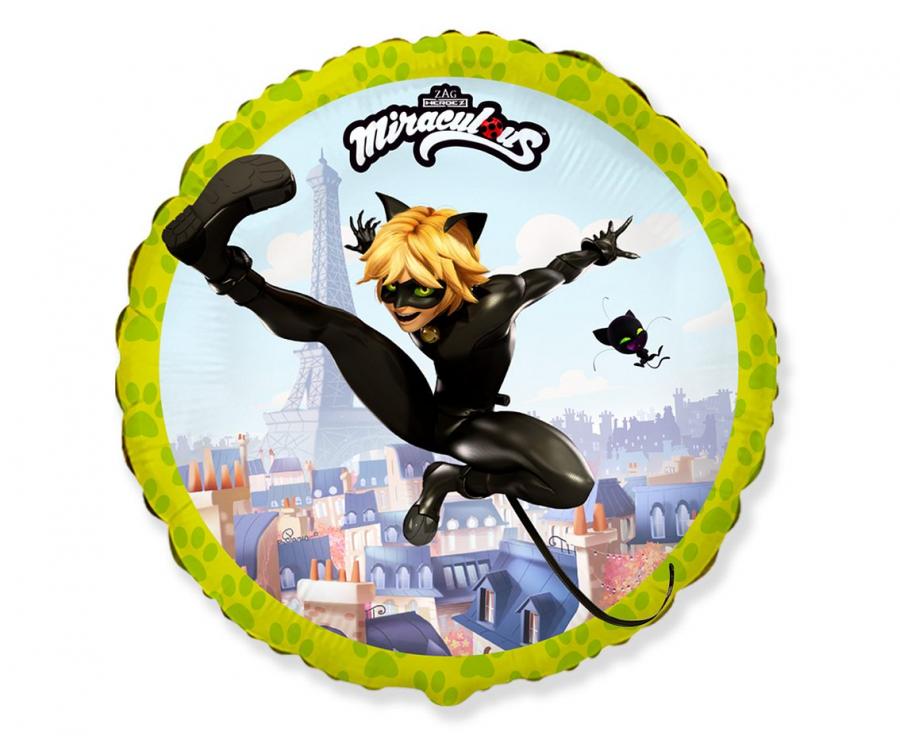 Globo de foil Cat Noir de 18