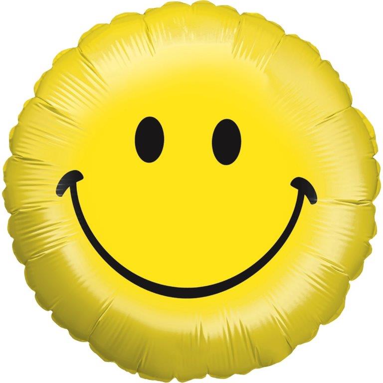 Mini globo de foil sonriente de 9