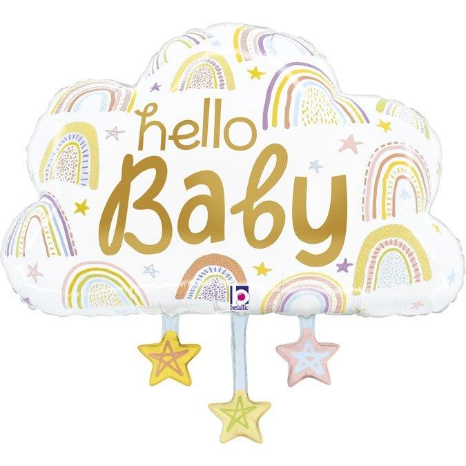 Globo de foil Hello Baby Cloud de 28