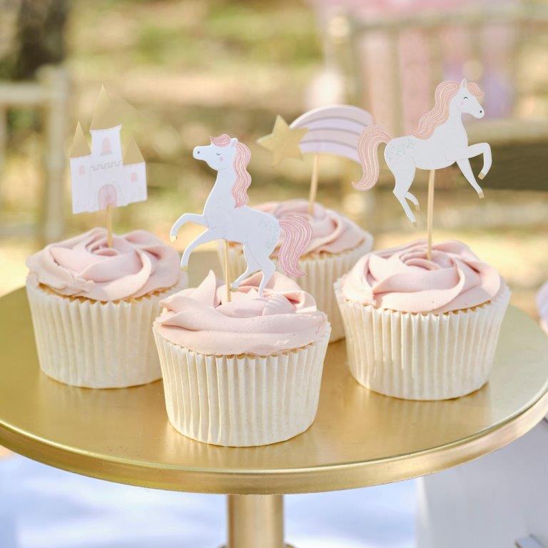 Topper para cupcakes de Princesa Unicorn