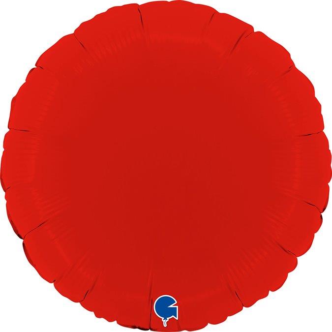 Balão Foil 18" Redondo Matte - Vermelho Grabo