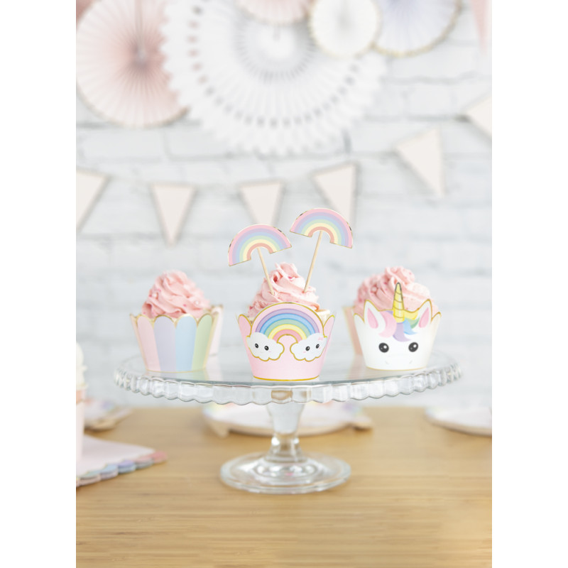 Topos de Cupcake Arco Íris Matte