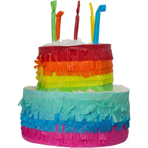 Piñata de pastel colorido