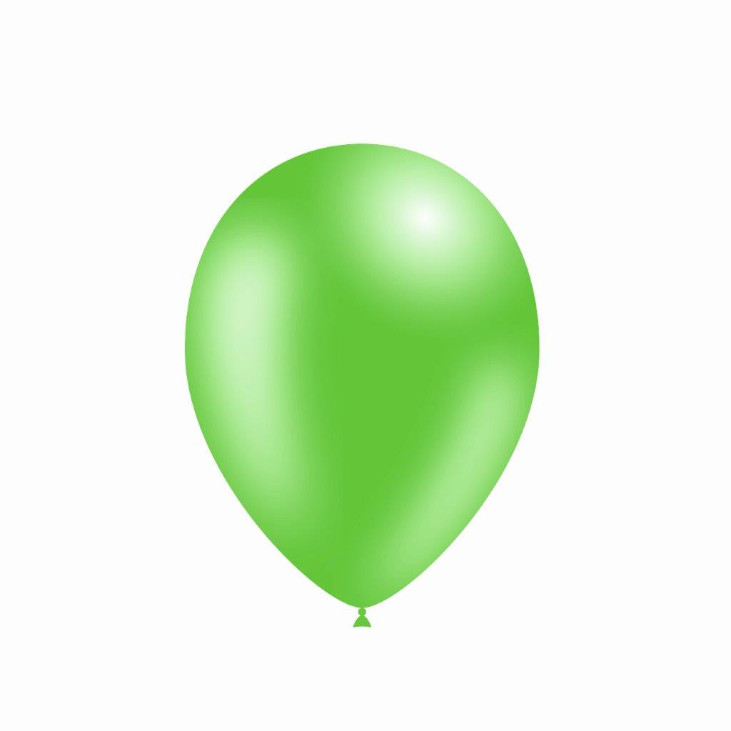 Saco de 100 Balões Metalizados 14cm - Verde