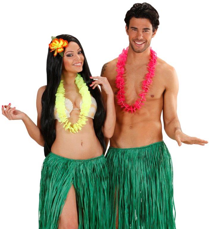Collar Lei hawaiano de neón