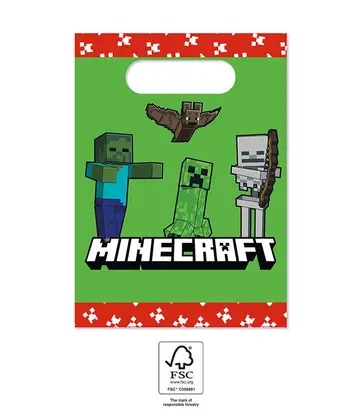 Sacos de Lembranças de Papel Minecraft