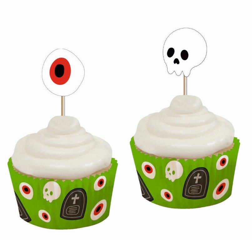 Kit de decoración de cupcakes Frankenstein
