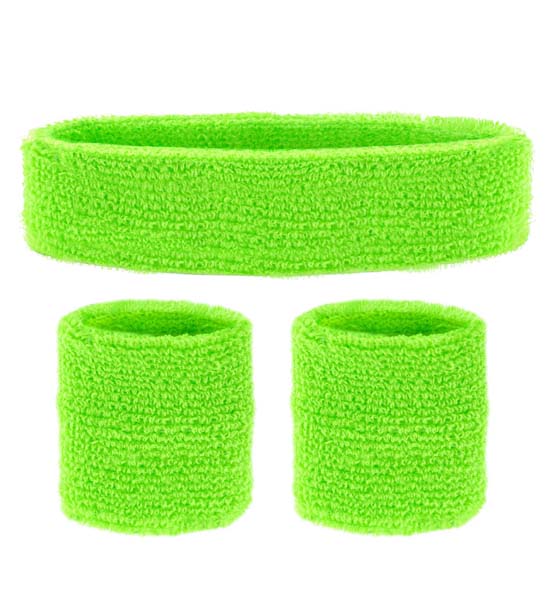 Conjunto de Sweatbands Neon Verde