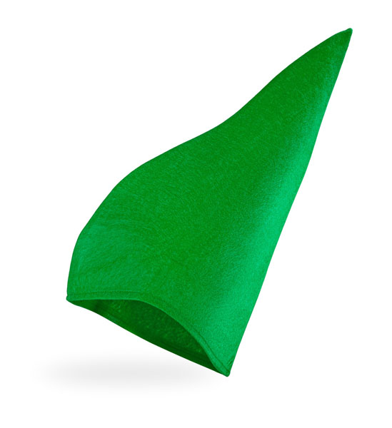 Sombrero de gnomo verde