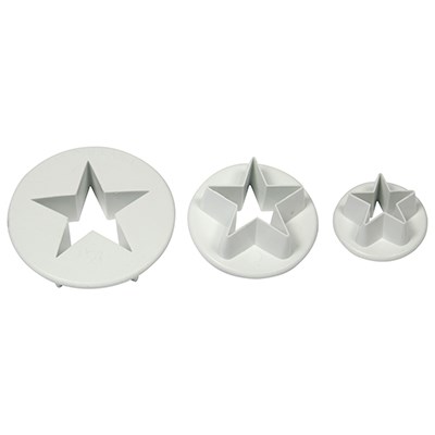 Conjunto de 3 Cortadores Estrela - S, M e L