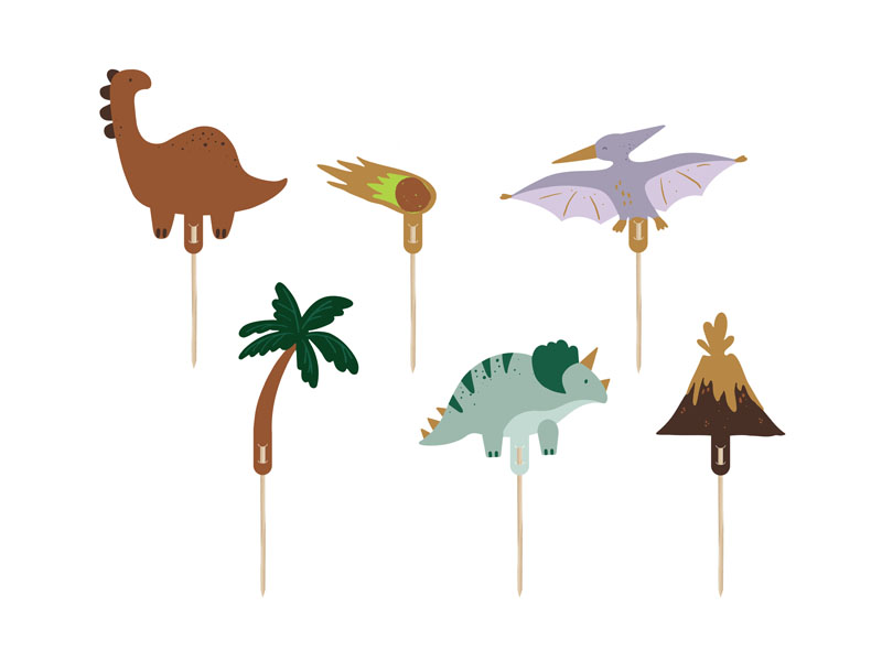 Toppers de Tarta de Cumpleaños de los Dinosaurios