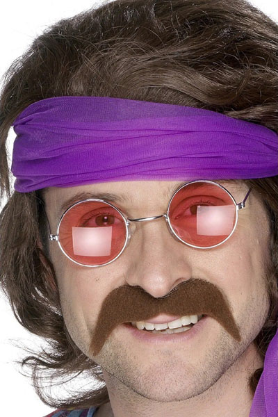Óculos redondos estilo hippie para adulto: Acessórios,mascarilhas