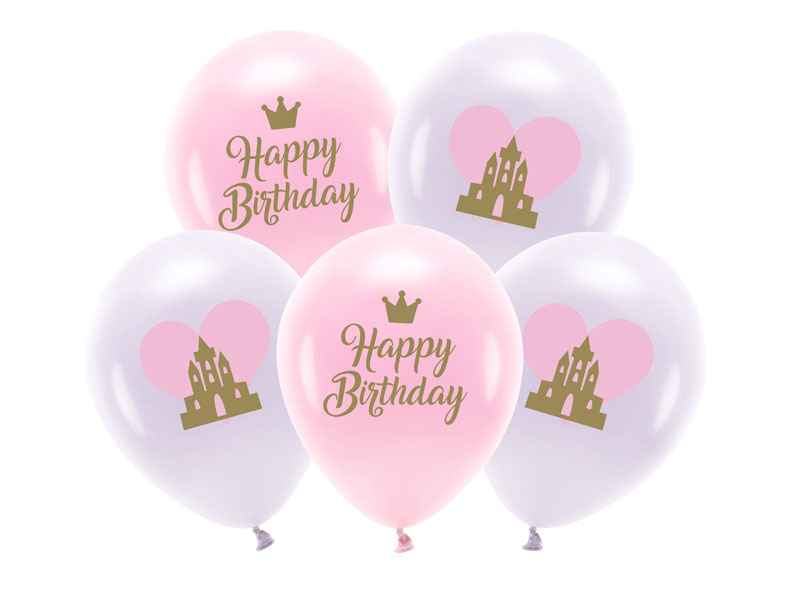 Balões Látex Happy Birthday Castelo das Princesas