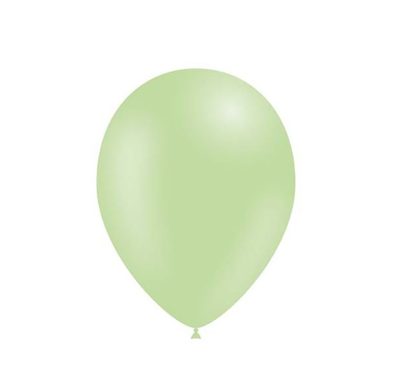 25 Balões 14cm Pastel - Verde Maçã