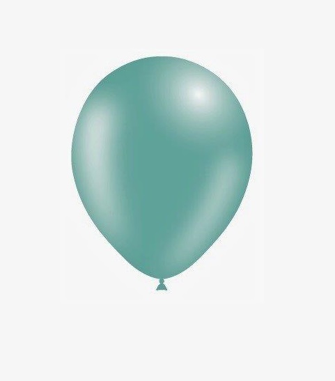 25 Balões 14cm Pastel - Verde Esmeralda