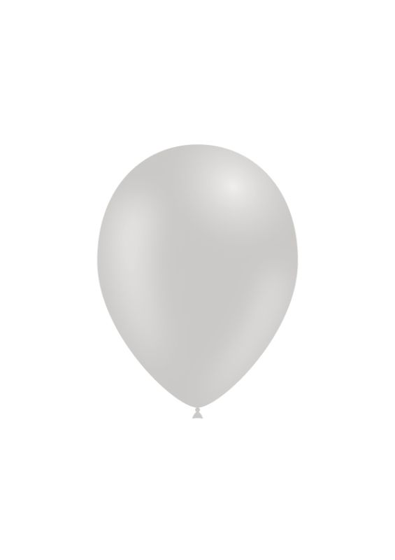25 Balões 14cm Pastel - Cinzento