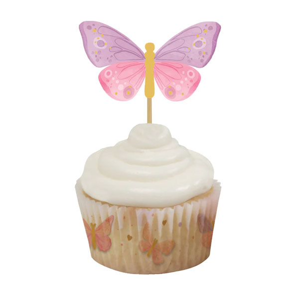 Toppers de Cupcake Mariposas Pastel