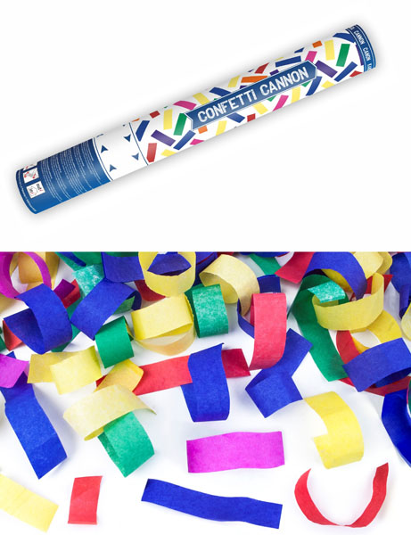 Tubo de Confettis Coloridos 40cm PartyDeco