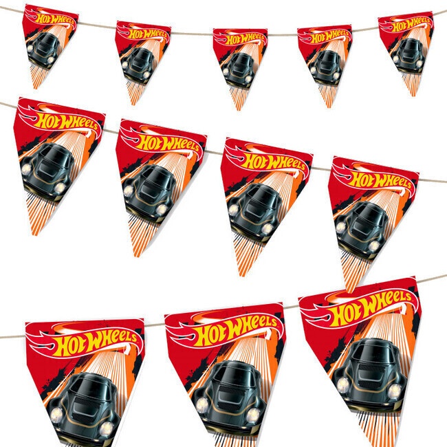 Grinalda Bandeiras em Papel Hot Wheels