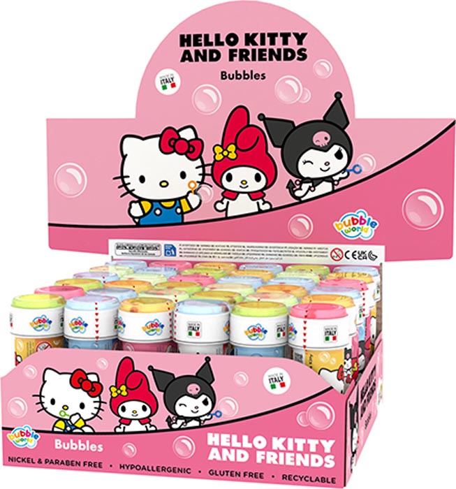 Caixa de 36 Bolas de Sabão Hello Kitty e Amigos