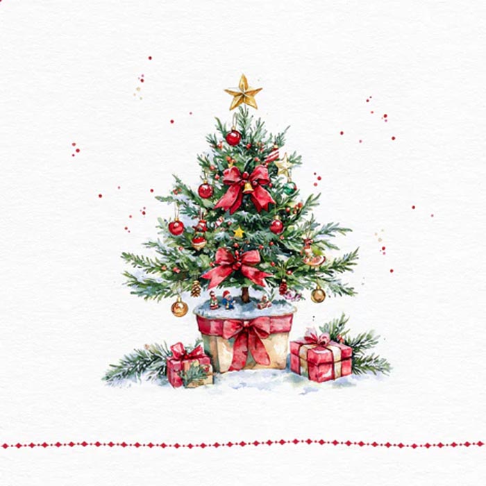 Guardanapos Árvore de Natal com Presentes