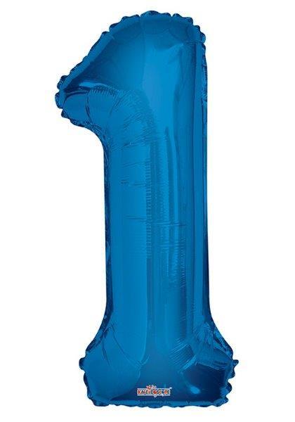 Balão Foil 34 Nº 1 - Azul