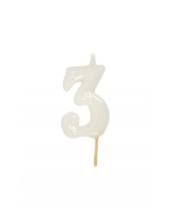 Vela 6cm Nº3 - Branco