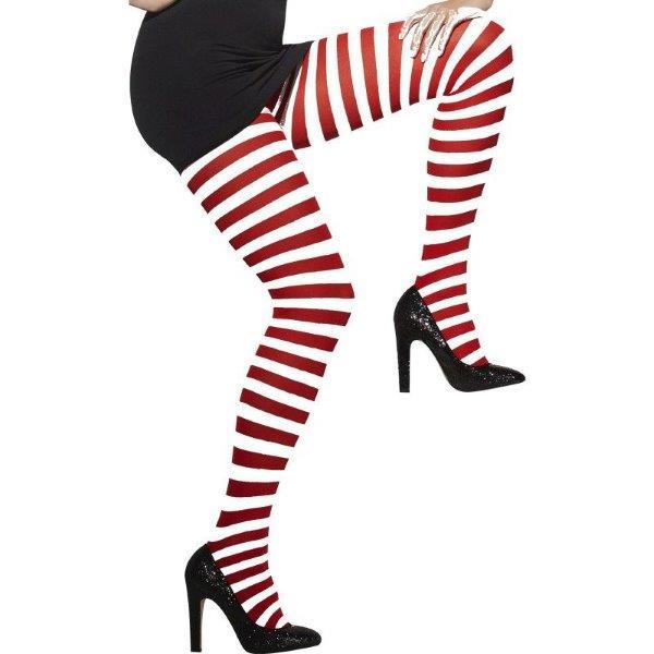 Collants Riscas Vermelho/branco