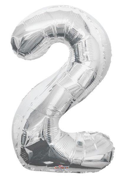 Balão Foil 34' Nº 2 - Prata