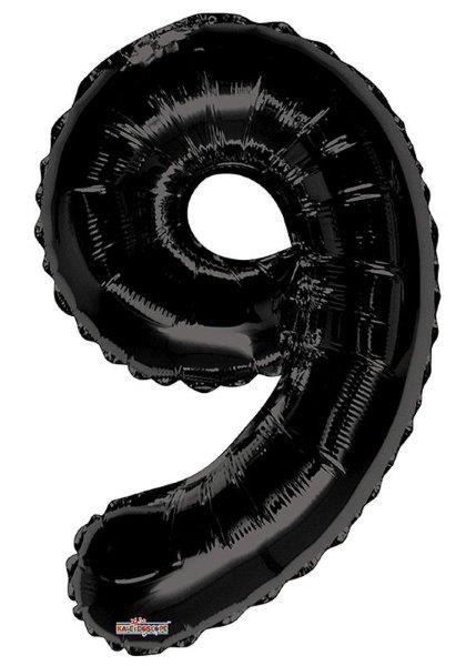Balão Foil 34' Nº 9 - Preto
