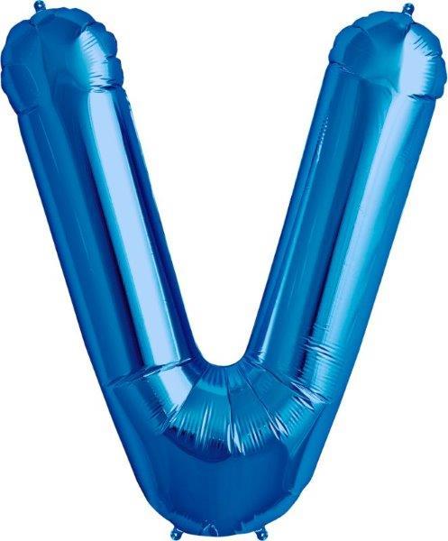 Balão Foil 16 Letra V - Azul