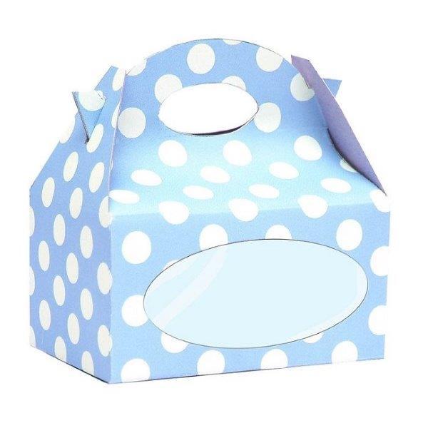 6 Caixas Suprpresa Bolinhas - Azul Bebé