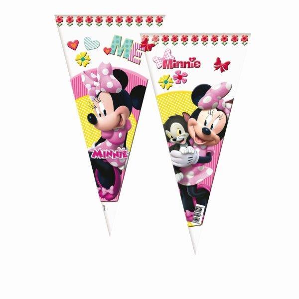 6 Sacos Cone Para Gomas/brindes - Minnie