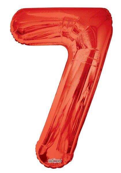 Balão Foil 34 Nº 7 - Vermelho
