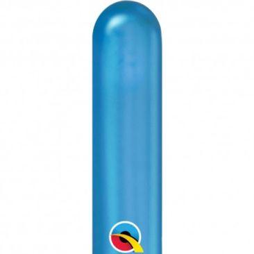 100 Balões Modelar 260q Chrome - Azul
